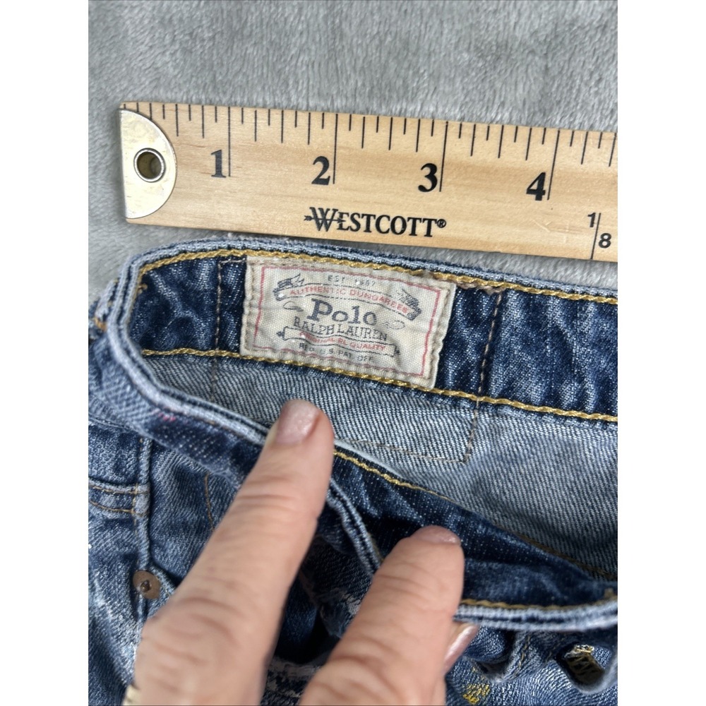Polo Ralph Lauren Astor Slim Boyfriend Jeans Paint Splatter Distressed Jeans 27 - Picture 6 of 16